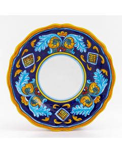 Italian salad & dessert plate from the Geometrico 38E Collection handmade by Eugenio Ricciarelli - Deruta, Rapallo, Amalfi