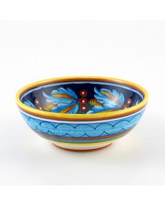 Italian cereal bowl from the Geometrico 39E Collection handmade by Eugenio Ricciarelli - Deruta, Rapallo, Amalfi
