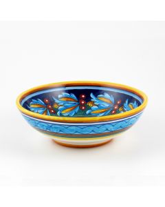 Italian pasta & soup bowl from the Geometrico 39E Collection handmade by Eugenio Ricciarelli - Deruta, Rapallo, Amalfi