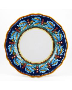 Italian dinner plate from the Geometrico 39E Collection handmade by Eugenio Ricciarelli - Deruta, Rapallo, Amalfi