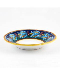 Italian pasta & soup plate from the Geometrico 39E Collection handmade by Eugenio Ricciarelli - Deruta, Rapallo, Amalfi