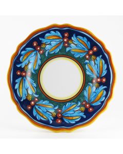 Italian salad & dessert plate from the Geometrico 39E Collection handmade by Eugenio Ricciarelli - Deruta, Rapallo, Amalfi