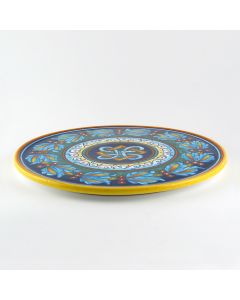 Italian cake & cheese platter from the Geometrico 39E Collection handmade by Eugenio Ricciarelli - Deruta, Rapallo, Amalfi