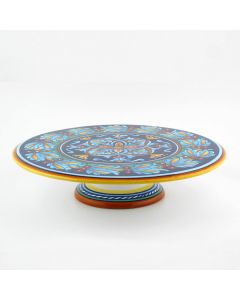 Italian cake & cheese stand from the Geometrico 39E Collection handmade by Eugenio Ricciarelli - Deruta, Rapallo, Amalfi