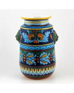 Italian utensil holder from the Geometrico 39E Collection handmade by Eugenio Ricciarelli - Deruta, Rapallo, Amalfi