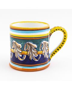 Italian mug from the Geometrico 40E Collection handmade by Eugenio Ricciarelli - Deruta, Rapallo, Amalfi