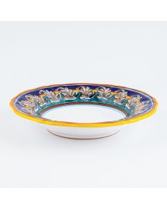Italian pasta & soup plate from the Geometrico 40E Collection handmade by Eugenio Ricciarelli - Deruta, Rapallo, Amalfi