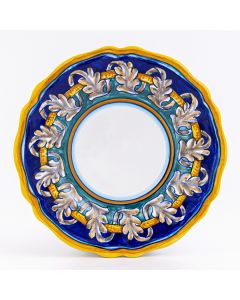 Italian salad & dessert plate from the Geometrico 40E Collection handmade by Eugenio Ricciarelli - Deruta, Rapallo, Amalfi