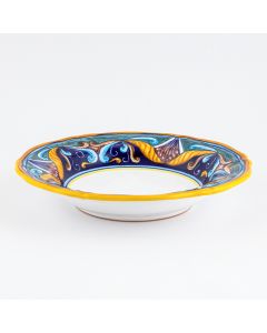 Italian pasta & soup plate from the Geometrico 42E Collection handmade by Eugenio Ricciarelli - Deruta, Rapallo, Amalfi