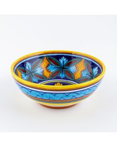 Italian cereal bowl from the Geometrico 50E Collection handmade by Eugenio Ricciarelli - Deruta, Rapallo, Amalfi