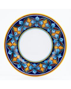 Italian dinner plate from the Geometrico 50E Collection handmade by Eugenio Ricciarelli - Deruta, Rapallo, Amalfi