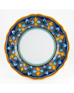 Italian dinner plate from the Geometrico 50E Collection handmade by Eugenio Ricciarelli - Deruta, Rapallo, Amalfi