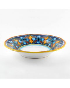 Italian pasta & soup plate from the Geometrico 50E Collection handmade by Eugenio Ricciarelli - Deruta, Rapallo, Amalfi