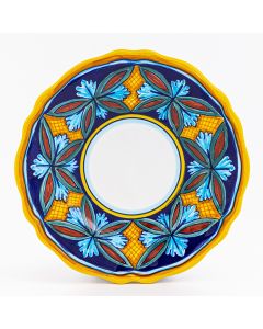 Italian salad & dessert plate from the Geometrico 50E Collection handmade by Eugenio Ricciarelli - Deruta, Rapallo, Amalfi