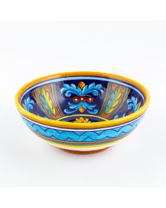 Italian cereal bowl from the Geometrico 52E Collection handmade by Eugenio Ricciarelli - Deruta, Rapallo, Amalfi