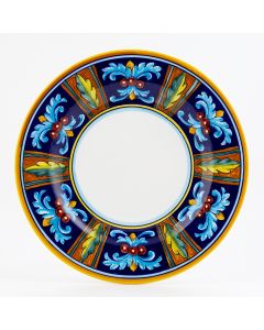 Italian dinner plate from the Geometrico 52E Collection handmade by Eugenio Ricciarelli - Deruta, Rapallo, Amalfi