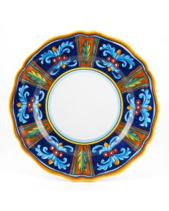 Italian dinner plate from the Geometrico 52E Collection handmade by Eugenio Ricciarelli - Deruta, Rapallo, Amalfi