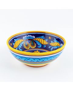 Italian cereal bowl from the Geometrico 53E Collection handmade by Eugenio Ricciarelli - Deruta, Rapallo, Amalfi