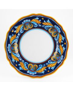Italian dinner plate from the Geometrico 53E Collection handmade by Eugenio Ricciarelli - Deruta, Rapallo, Amalfi