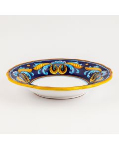 Italian pasta & soup plate from the Geometrico 53E Collection handmade by Eugenio Ricciarelli - Deruta, Rapallo, Amalfi