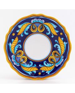 Italian salad & dessert plate from the Geometrico 53E Collection handmade by Eugenio Ricciarelli - Deruta, Rapallo, Amalfi