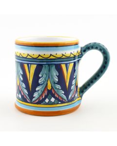 Italian mug from the Geometrico 59E Collection handmade by Eugenio Ricciarelli - Deruta, Rapallo, Amalfi