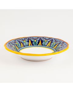 Italian pasta & soup plate from the Geometrico 59E Collection handmade by Eugenio Ricciarelli - Deruta, Rapallo, Amalfi
