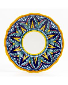 Italian salad & dessert plate from the Geometrico 59E Collection handmade by Eugenio Ricciarelli - Deruta, Rapallo, Amalfi