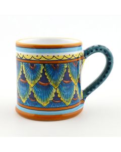 Italian mug from the Geometrico 61E Collection handmade by Eugenio Ricciarelli - Deruta, Rapallo, Amalfi
