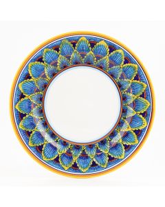 Italian dinner plate from the Geometrico 61E Collection handmade by Eugenio Ricciarelli - Deruta, Rapallo, Amalfi