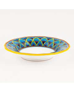 Italian pasta & soup plate from the Geometrico 61E Collection handmade by Eugenio Ricciarelli - Deruta, Rapallo, Amalfi