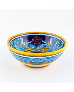 Italian cereal bowl from the Geometrico 64E Collection handmade by Eugenio Ricciarelli - Deruta, Rapallo, Amalfi