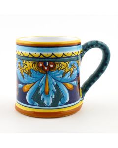 Italian mug from the Geometrico 64E Collection handmade by Eugenio Ricciarelli - Deruta, Rapallo, Amalfi