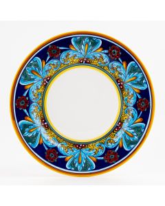 Italian dinner plate from the Geometrico 64E Collection handmade by Eugenio Ricciarelli - Deruta, Rapallo, Amalfi