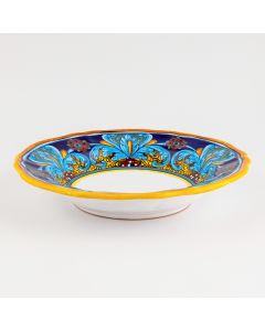 Italian pasta & soup plate from the Geometrico 64E Collection handmade by Eugenio Ricciarelli - Deruta, Rapallo, Amalfi