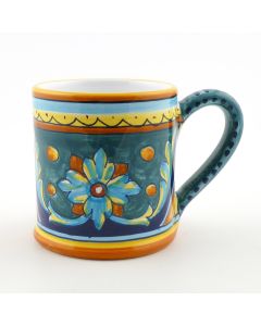 Italian mug from the Geometrico 65E Collection handmade by Eugenio Ricciarelli - Deruta, Rapallo, Amalfi