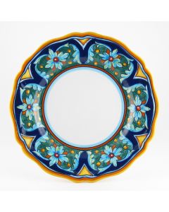 Italian dinner plate from the Geometrico 65E Collection handmade by Eugenio Ricciarelli - Deruta, Rapallo, Amalfi