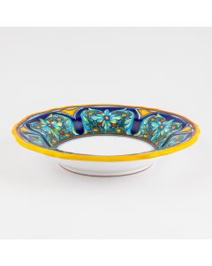 Italian pasta & soup plate from the Geometrico 65E Collection handmade by Eugenio Ricciarelli - Deruta, Rapallo, Amalfi