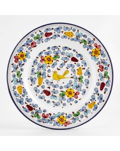 Arabesco Classico Italian dinner plate handmade by Fima in Deruta