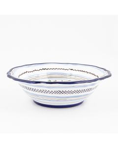 Arabesco Classico Italian serving bowl handmade by Fima in Deruta