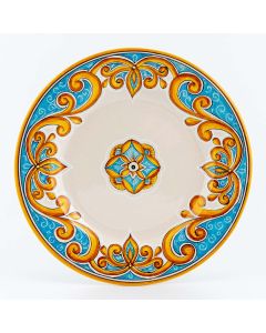 Andrea Italian dinner plate handmade by Ceramiche Andrilia in Deruta