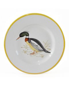 Italian dinner plate Anatra from the Joy Collection handmade by Francesca Niccacci in Deruta