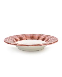 Celebration Italian pasta & soup plate handmade by Fima in Deruta