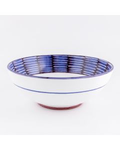 Celebration Italian serving bowl handmade by Fima in Deruta