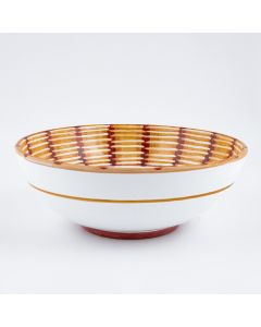 Celebration Italian serving bowl handmade by Fima in Deruta