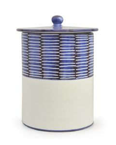 Celebration Italian canister handmade by Fima in Deruta