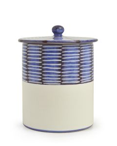 Celebration Italian canister handmade by Fima in Deruta