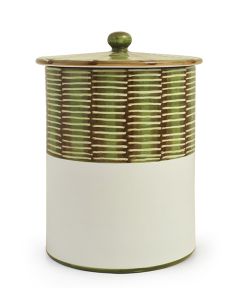 Celebration Italian canister handmade by Fima in Deruta