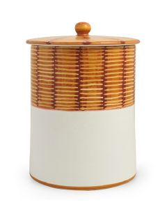 Celebration Italian canister handmade by Fima in Deruta