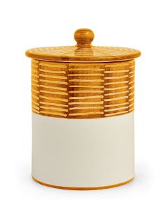 Celebration Italian canister handmade by Fima in Deruta